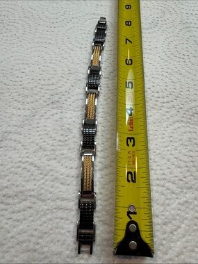 Source Unknown Two-Tone Silver and Gold Men's Bracelet